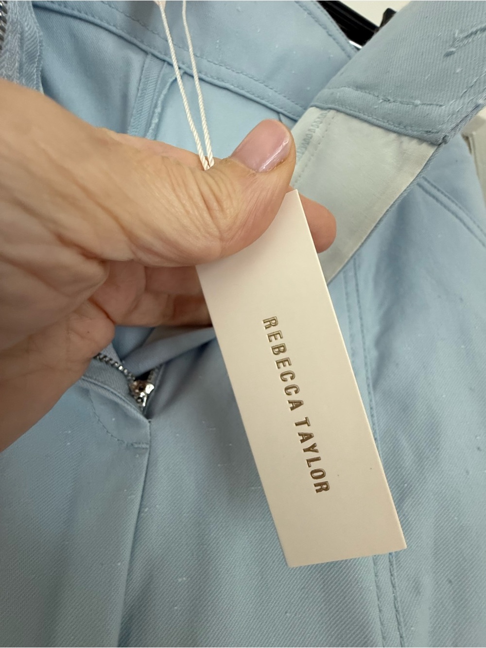 NWT | Rebecca Taylor Slub Denim High Rise Pant | Echo Blue | Sz 4 - Picture 6 of 15